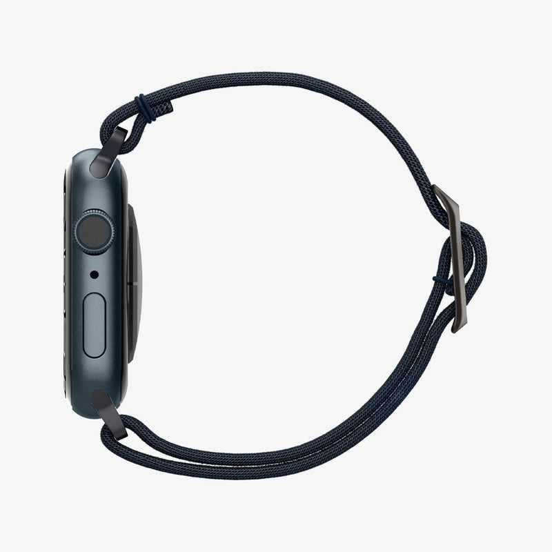 AMP02287 - Apple Watch Series (Apple Watch (49mm)/Apple Watch (45mm)/Apple Watch (42mm)) Watch Band Lite Fit in navy showing the side