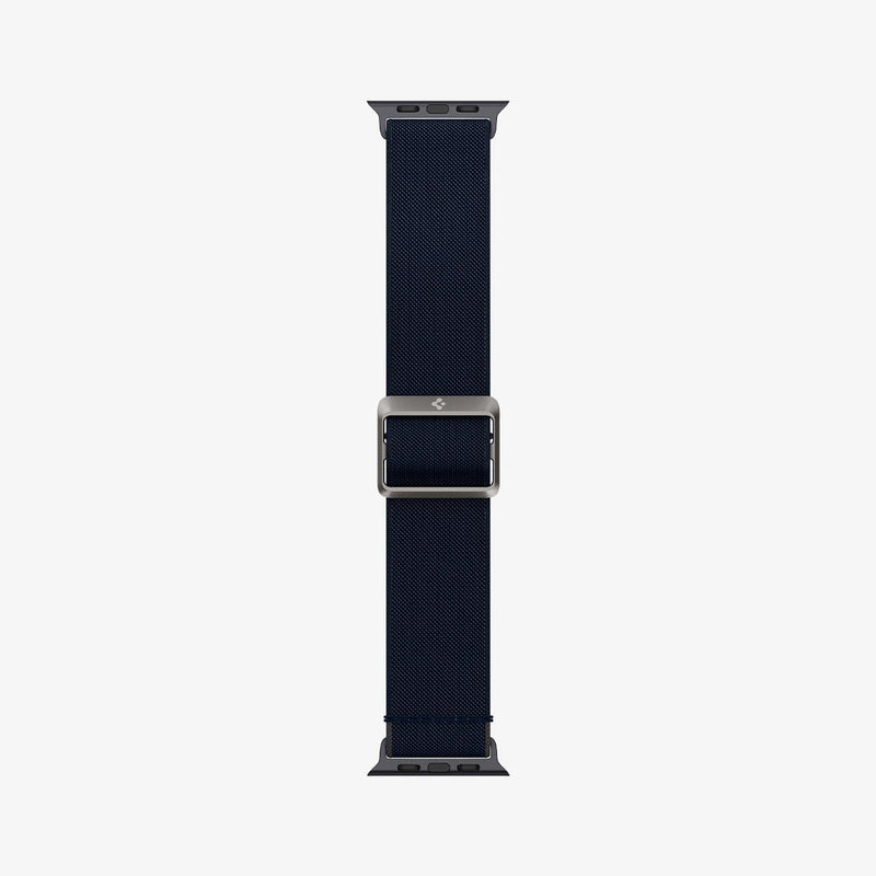 AMP02287 - Apple Watch Series (Apple Watch (49mm)/Apple Watch (45mm)/Apple Watch (42mm)) Watch Band Lite Fit in navy showing the watch band laid out flat