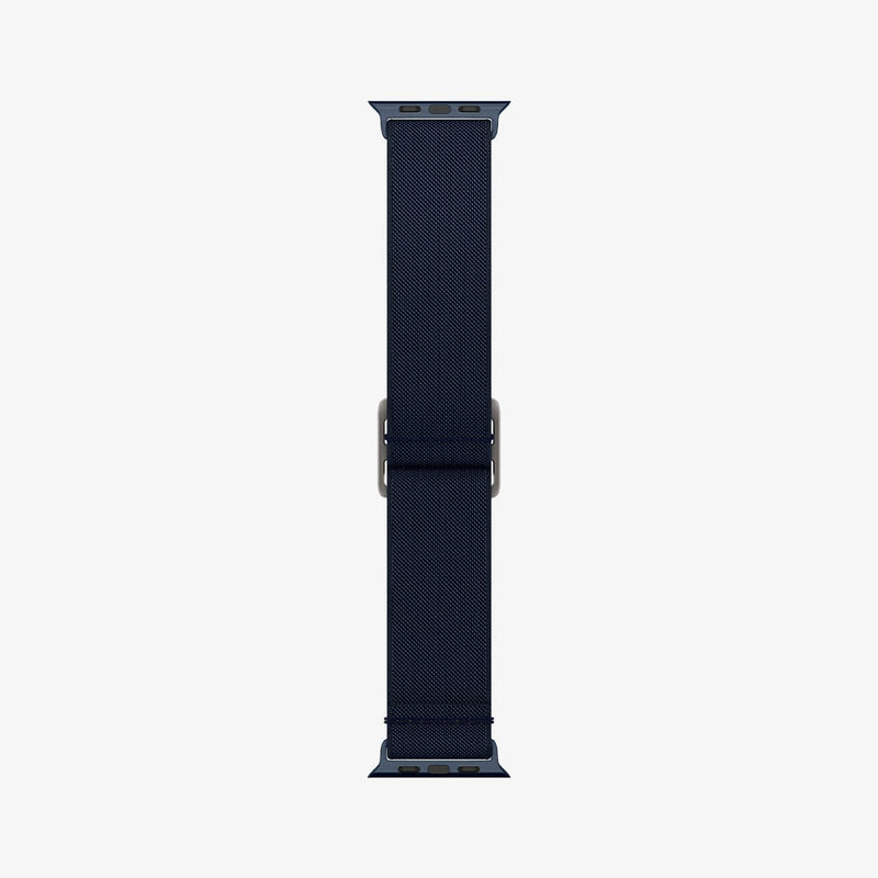 AMP02287 - Apple Watch Series (Apple Watch (49mm)/Apple Watch (45mm)/Apple Watch (42mm)) Watch Band Lite Fit in navy showing the watch band laid out flat