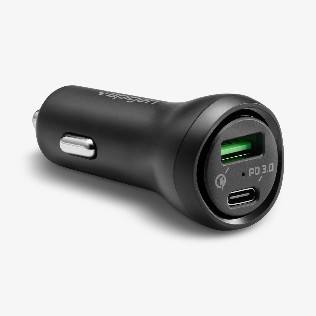 000CP25597 - SteadiBoost USB-C PD3.0 Car Charger showing the front, top and side