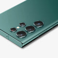 AGL04754 - Galaxy S22 Ultra EZ Fit Optik Pro Lens Protector Glass.tR in green showing lens protector installed onto device zoomed in