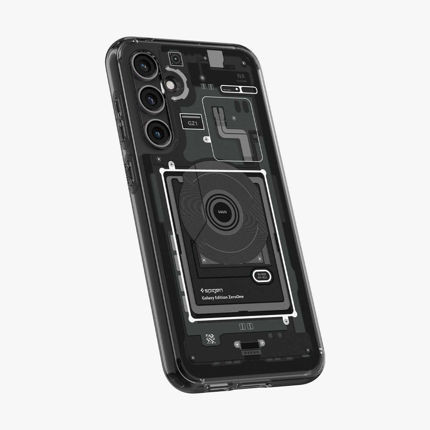 ACS06372 - Galaxy S23 FE Case Ultra Hybrid in zero one showing the back and partial side