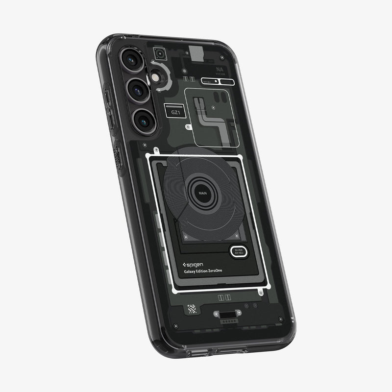 ACS06372 - Galaxy S23 FE Case Ultra Hybrid in zero one showing the back and partial side