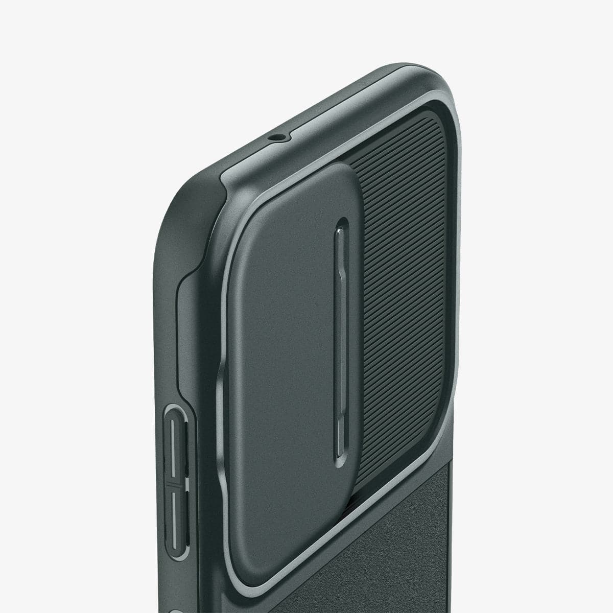 ACS06088 - Galaxy S23 Case Optik Armor in abyss green showing the back zoomed in on camera lens