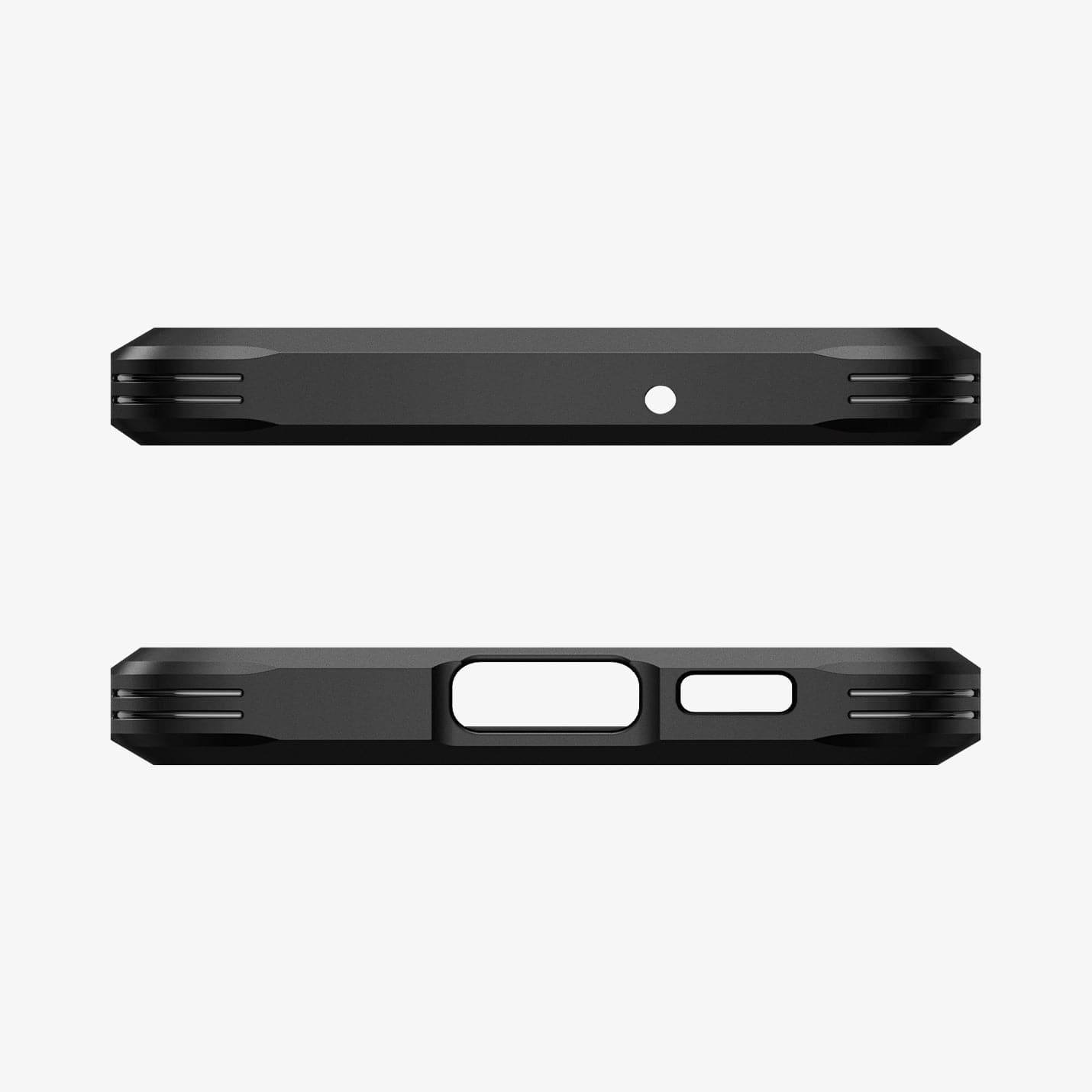 ACS05673 - Galaxy S23 Plus Case Tough Armor in gunmetal showing the top and bottom with precise cutouts