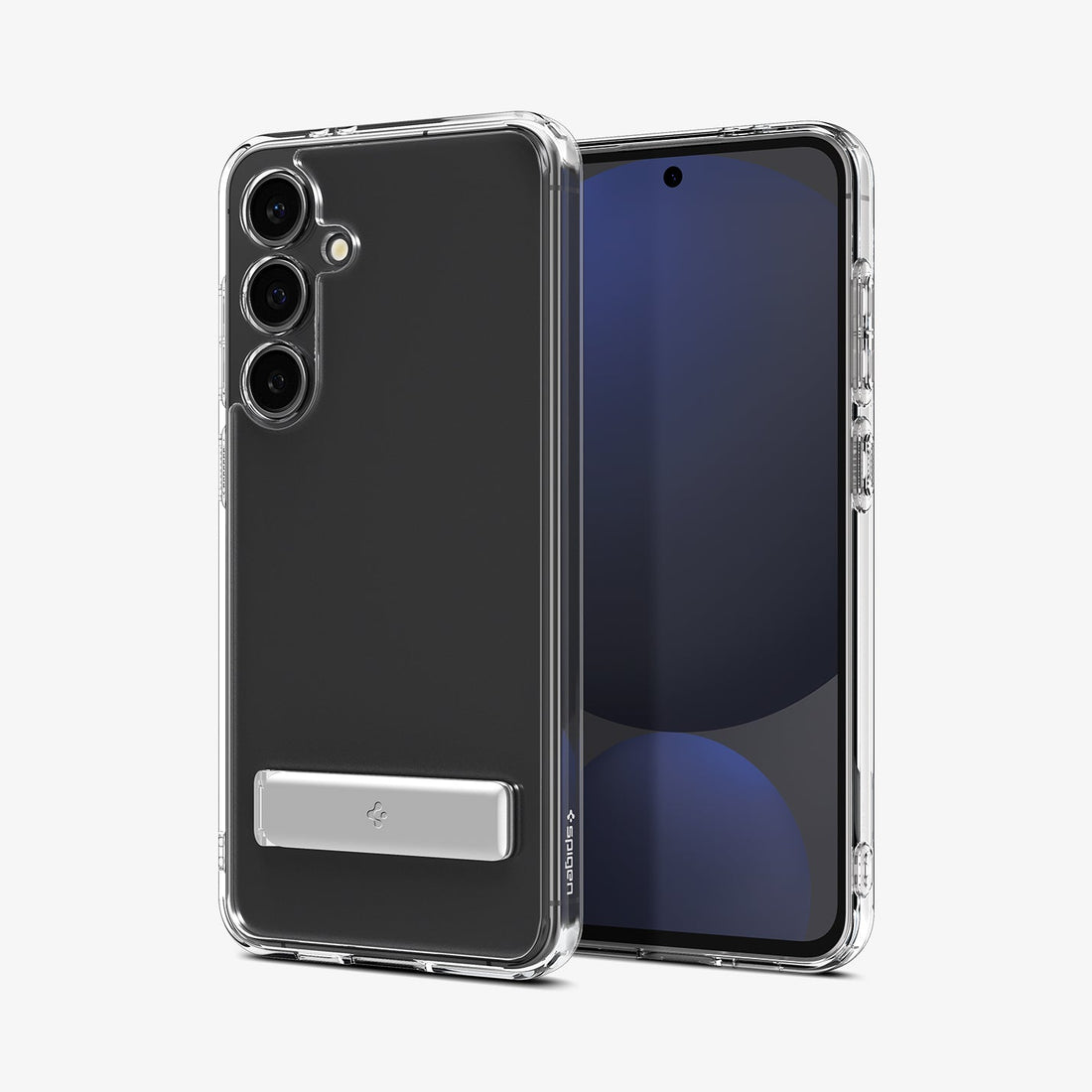 ACS08564 - Galaxy S24 FE Case Slim Armor Essential in Crystal Clear showing the back, partial front and sides