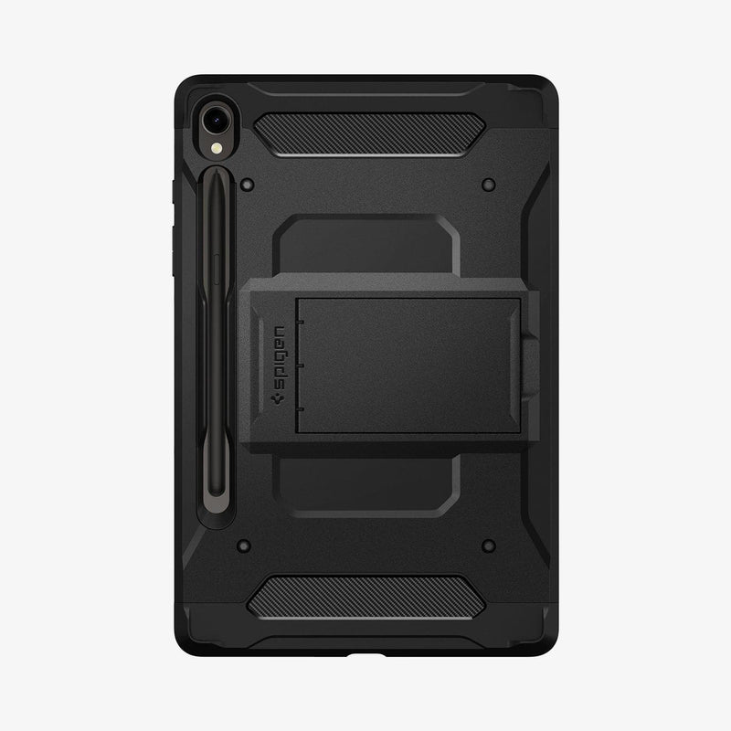 ACS06837 - Galaxy Tab S9 Case Tough Armor Pro in black showing the back