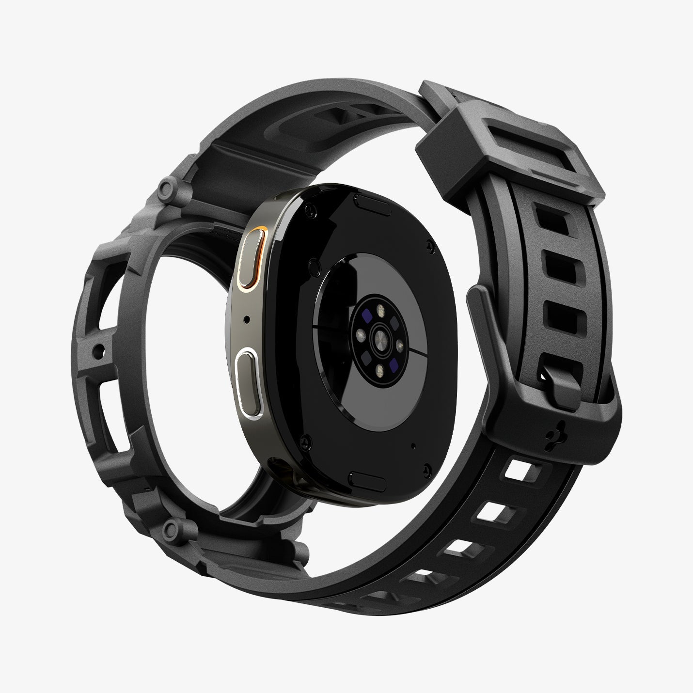 ACS10005 - Galaxy Watch 8 Rugged Armor Pro showing the front, side and bottom