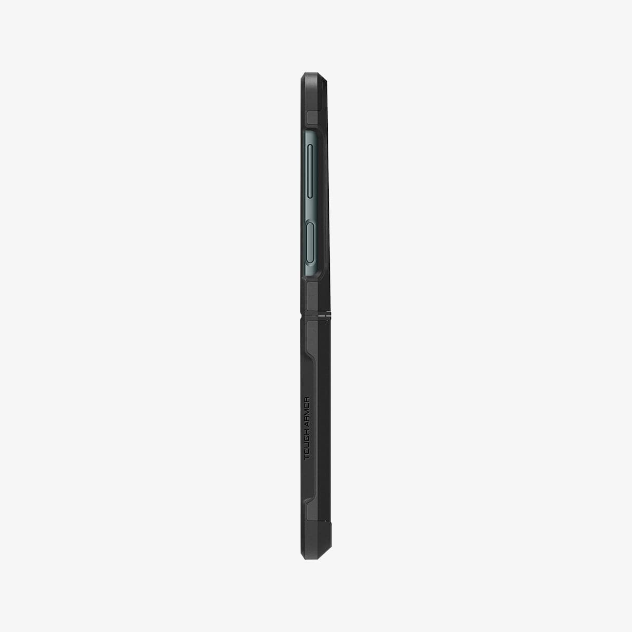 ACS03082 - Galaxy Z Flip 3 Case Tough Armor in black showing the side