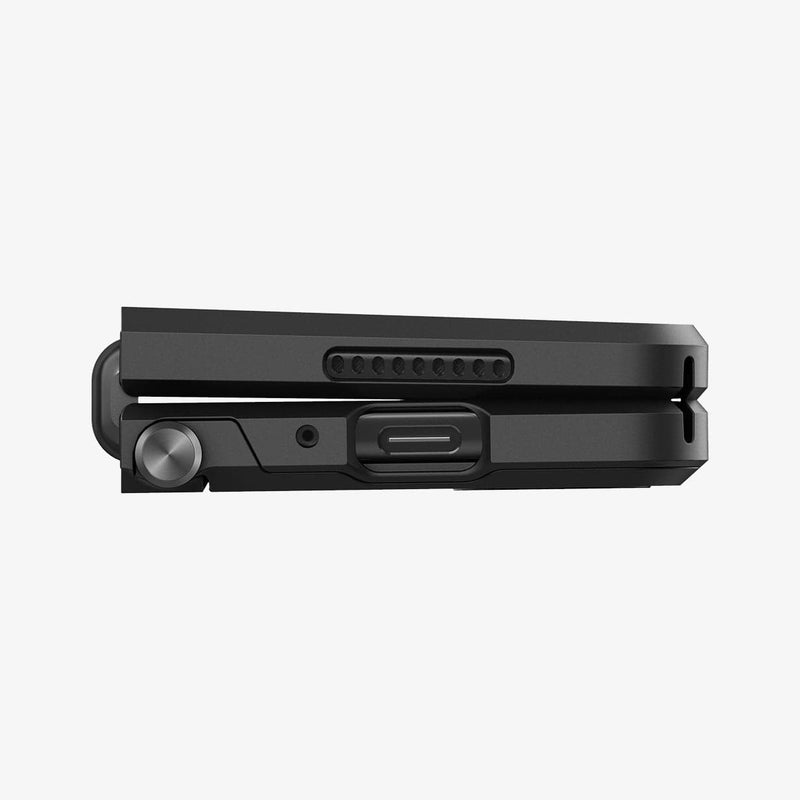 ACS03410 - Galaxy Z Fold 3 Case Neo Hybrid S in black showing the bottom with device folded