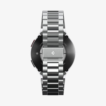 AMP06498 - Watch 6 (44mm) Modern Fit 316L Band in Silver showing the partial back and bottom