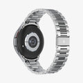 AMP06489 - Watch 6 Classic (47mm) Modern Fit 316L Band in Silver showing the back, partial inner side of the strap and bottom