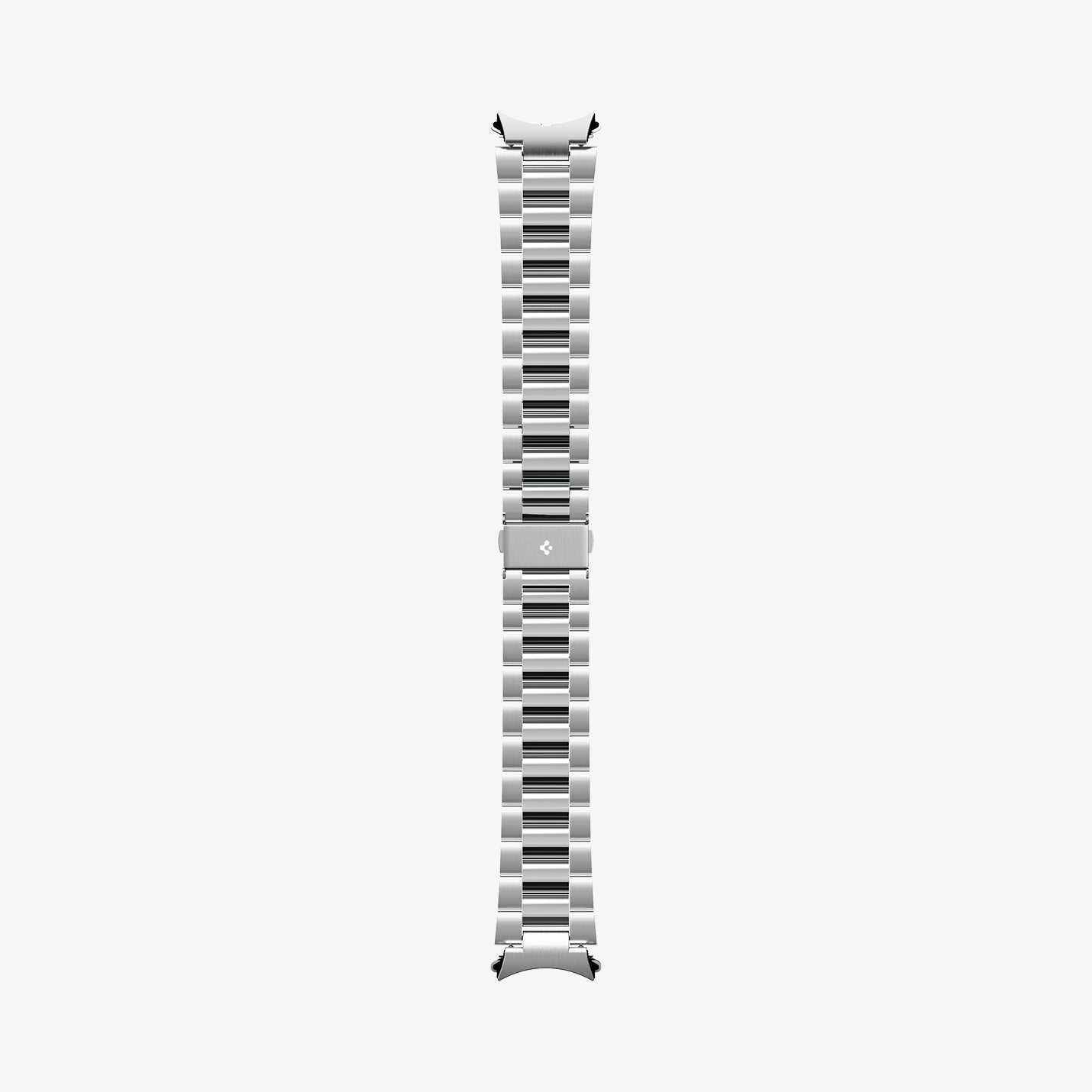 AMP06489 - Watch 6 Classic (47mm) Modern Fit 316L Band in Silver showing the sides of the watch strap laid out flat