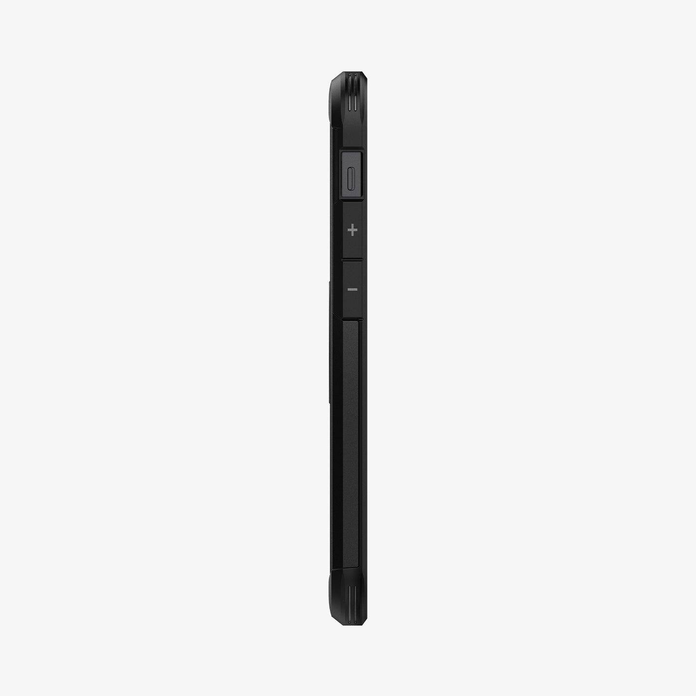 ACS01753 - iPhone 12 Mini Case Tough Armor in black showing the side with volume controls