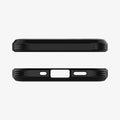 ACS01753 - iPhone 12 Mini Case Tough Armor in black showing the top and bottom with precise cutouts