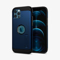 ACS02298 - iPhone 12 / iPhone 12 Pro Case Tough Armor in navy blue showing the back and front