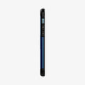 ACS02298 - iPhone 12 / iPhone 12 Pro Case Tough Armor in navy blue showing the side with volume controls