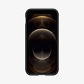 ACS01703 - iPhone 12 Pro / 12 Case Ultra Hybrid in matte black showing the front