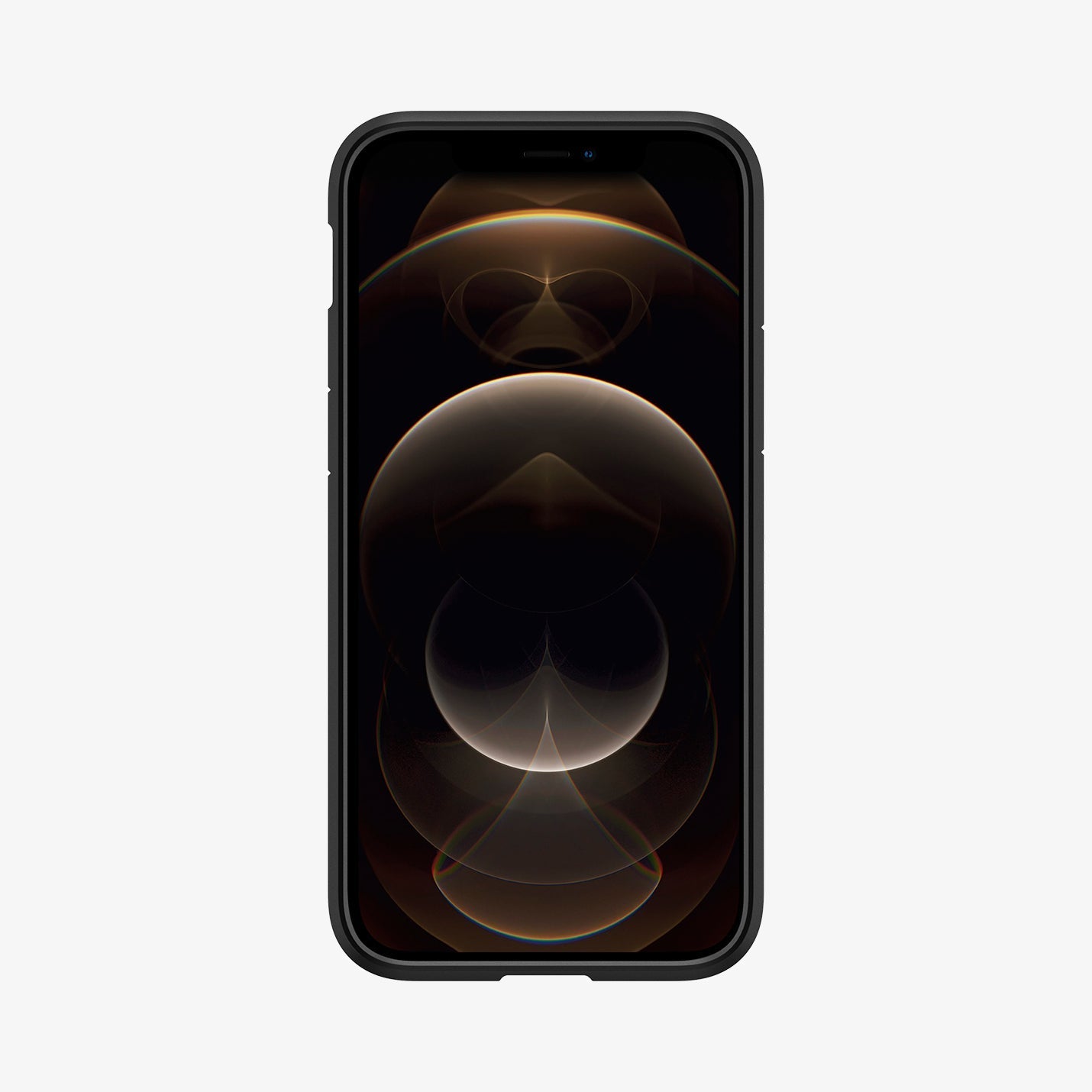 ACS01703 - iPhone 12 Pro / 12 Case Ultra Hybrid in matte black showing the front