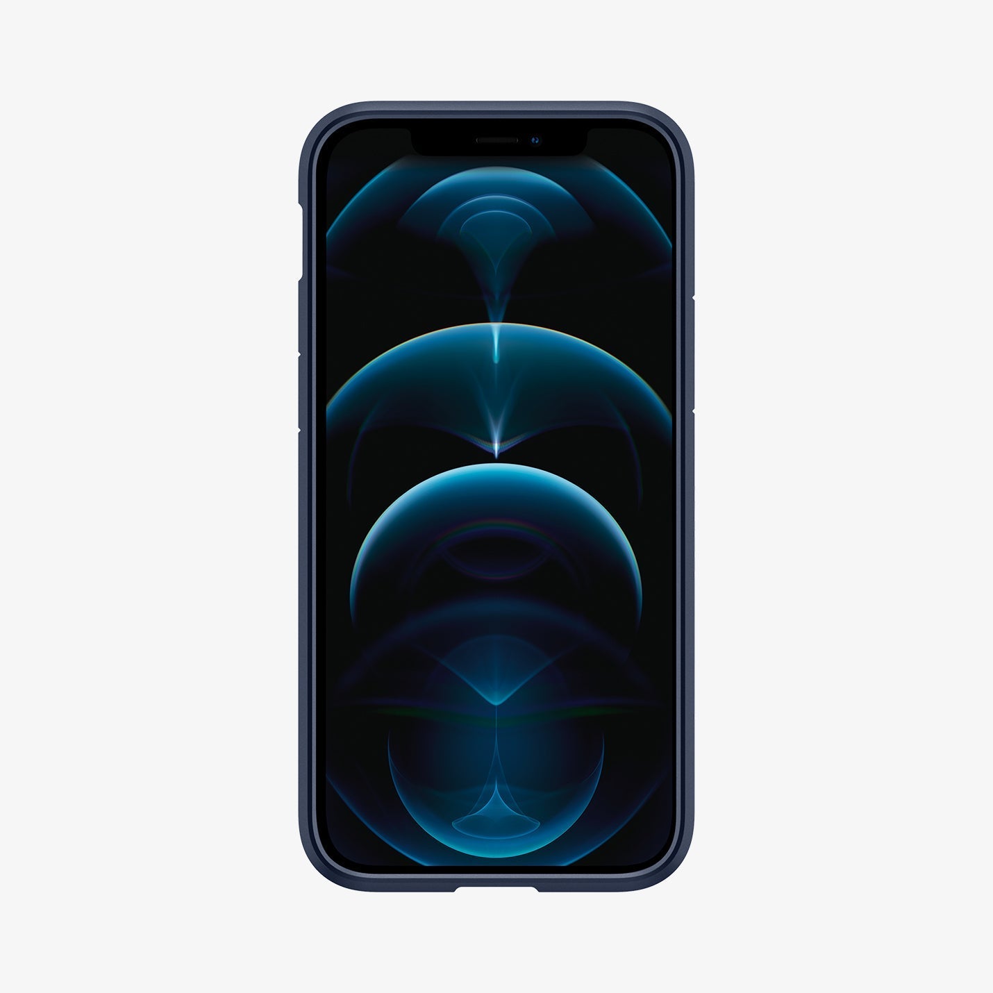 ACS02251 - iPhone 12 Pro / 12 Case Ultra Hybrid in navy blue showing the front