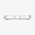 ACS01702 - iPhone 12 Pro / 12 Case Ultra Hybrid in crystal clear showing the bottom with precise cutouts
