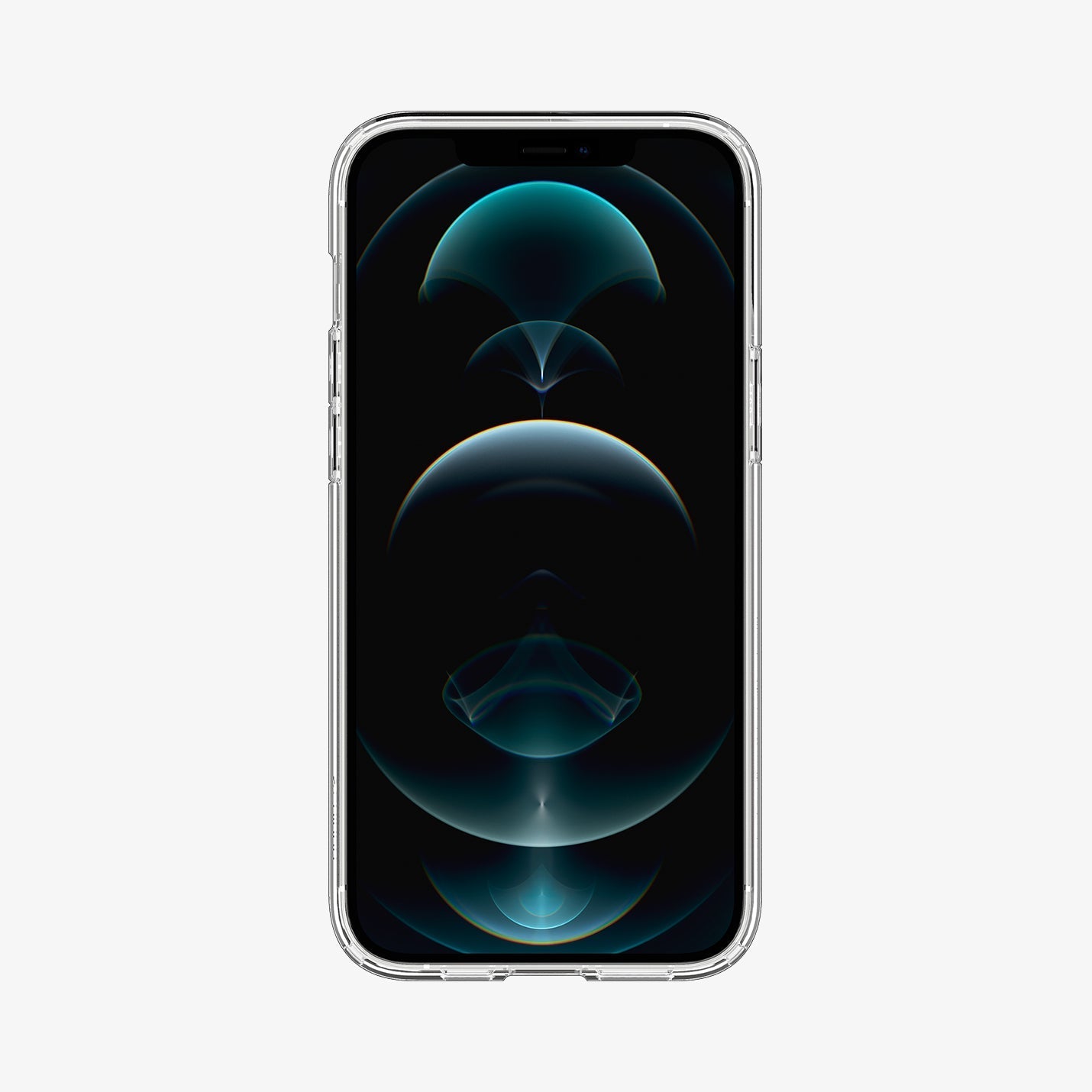 ACS04083 - iPhone 12 / 12 Pro Case Ultra Hybrid Mag (MagFit) in carbon fiber showing the front