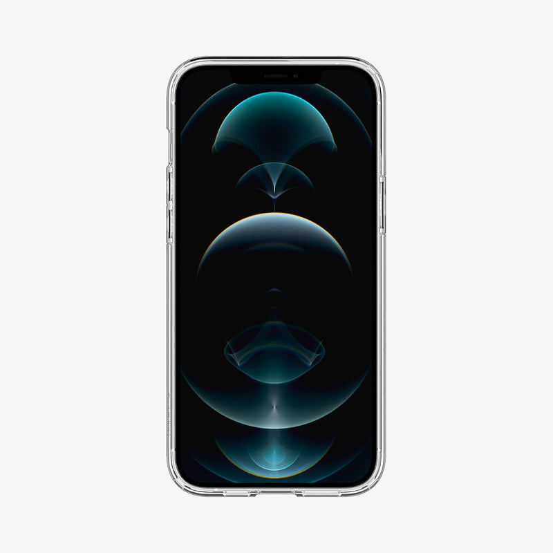 ACS04083 - iPhone 12 / 12 Pro Case Ultra Hybrid Mag (MagFit) in carbon fiber showing the front