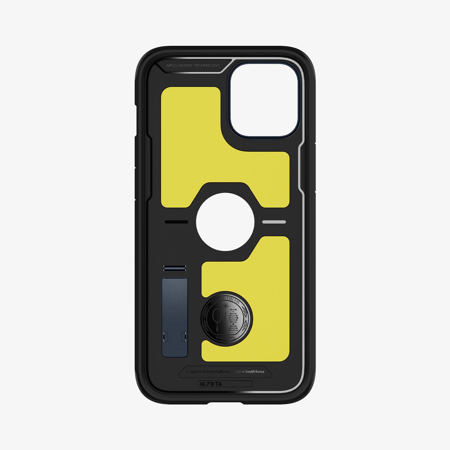 ACS02295 - iPhone 12 Pro Max Case Tough Armor in metal slate showing the inside of case