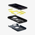 ACS02295 - iPhone 12 Pro Max Case Tough Armor in metal slate showing the hard pc, soft tpu, impact foam and device