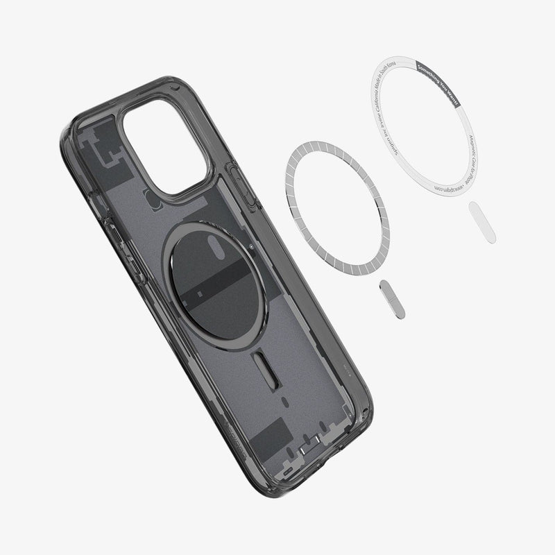 ACS05451 - iPhone 13 Pro Case Ultra Hybrid Zero One (MagFit) showing the inside magnetic ring layers