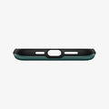 ACS04559 - iPhone 13 Pro Max Case Slim Armor CS in midnight green showing the bottom with precise cutouts