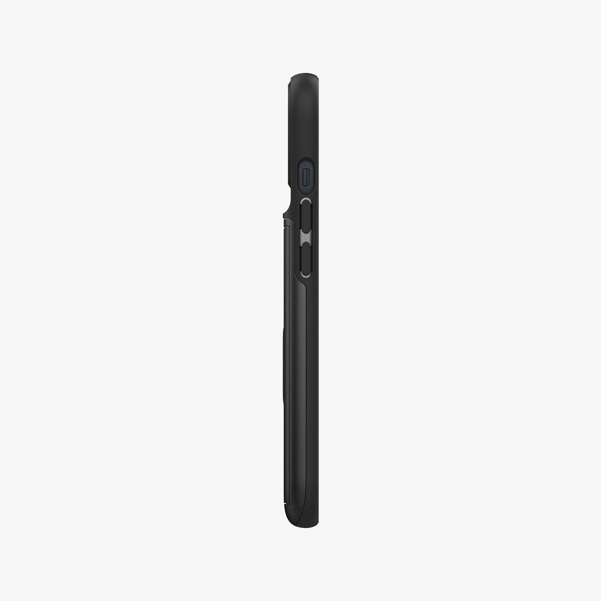 ACS03536 - iPhone 13 Case Slim Armor CS in black showing the side with volume controls