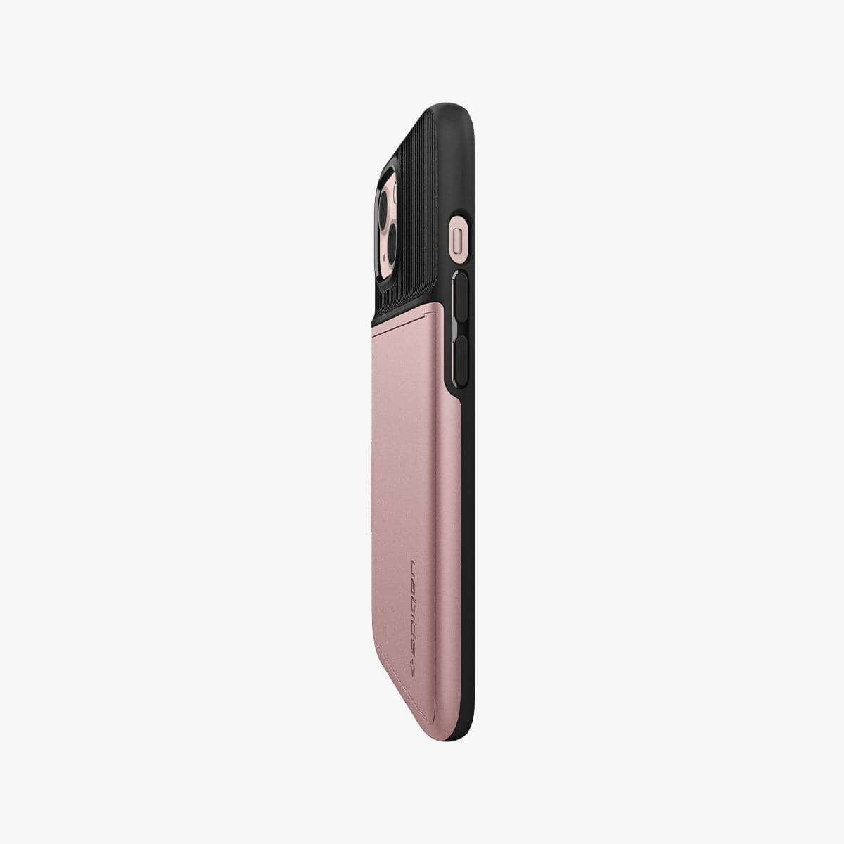 ACS03537 - iPhone 13 Case Slim Armor CS in rose gold showing the side and partial back