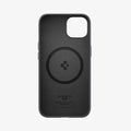 ACS04089 - iPhone 13 Case Silicone Fit MagSafe Compatible in black showing the inside of case