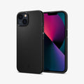 ACS03677 - iPhone 13 Case Thin Fit in black showing the back and front