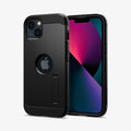 ACS03539 - iPhone 13 Case Tough Armor in black showing the back and front