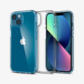 ACS03522 - iPhone 13 Case Ultra Hybrid in crystal clear showing the back, inside and front