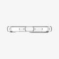 ACS03522 - iPhone 13 Case Ultra Hybrid in crystal clear showing the bottom with precise cutouts