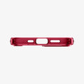 ACS03524 - iPhone 13 Case Ultra Hybrid in red crystal showing the bottom with precise cutouts