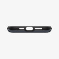 ACS03220 - iPhone 13 Pro Max Case Slim Armor CS in metal slate showing the bottom with precise cutouts