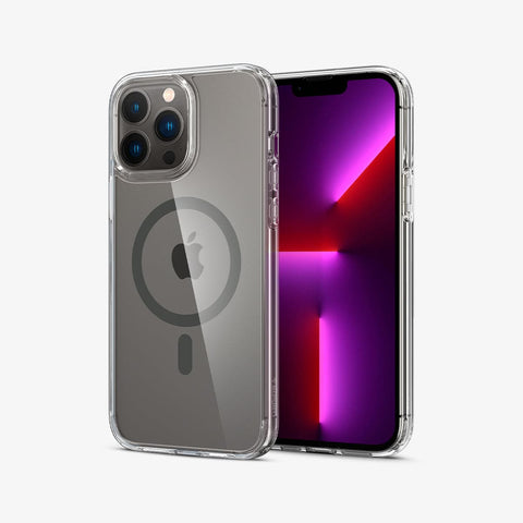 ACS03211 - iPhone 13 Pro Max Case Ultra Hybrid Mag Safe Compatible in graphite showing the back and front