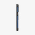 ACS03279 - iPhone 13 Pro Case Tough Armor in navy blue showing the side