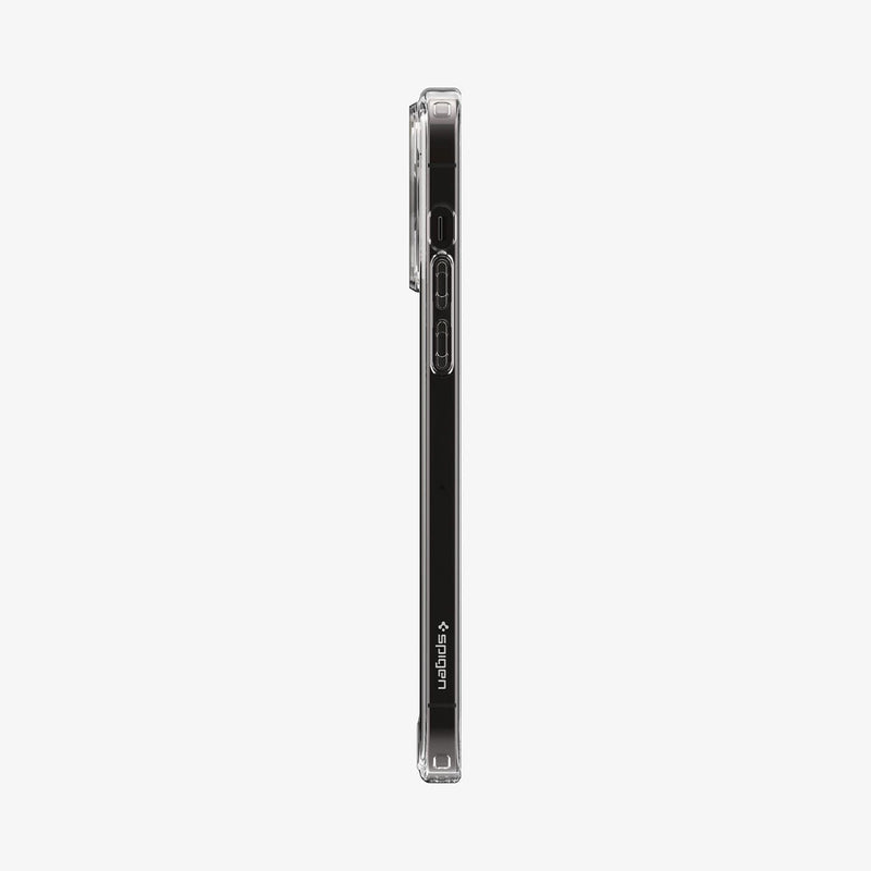 ACS04971 - iPhone 14 Pro Case Ultra Hybrid (MagFit) in carbon fiber showing the side with volume controls