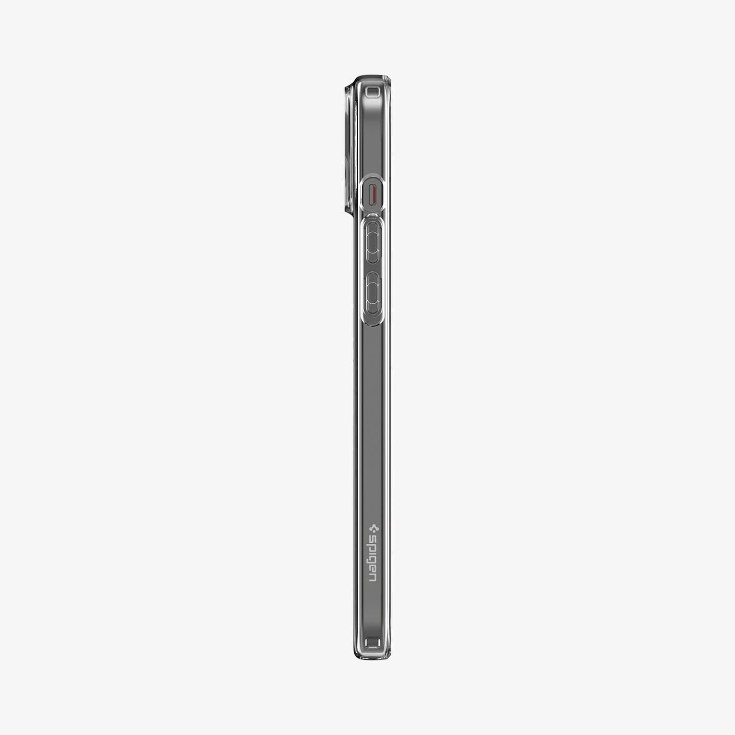 ACS06786 - iPhone 15 Case Liquid Crystal in crystal clear showing the side with volume controls