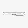 ACS06786 - iPhone 15 Case Liquid Crystal in crystal clear showing the bottom with precise cutouts