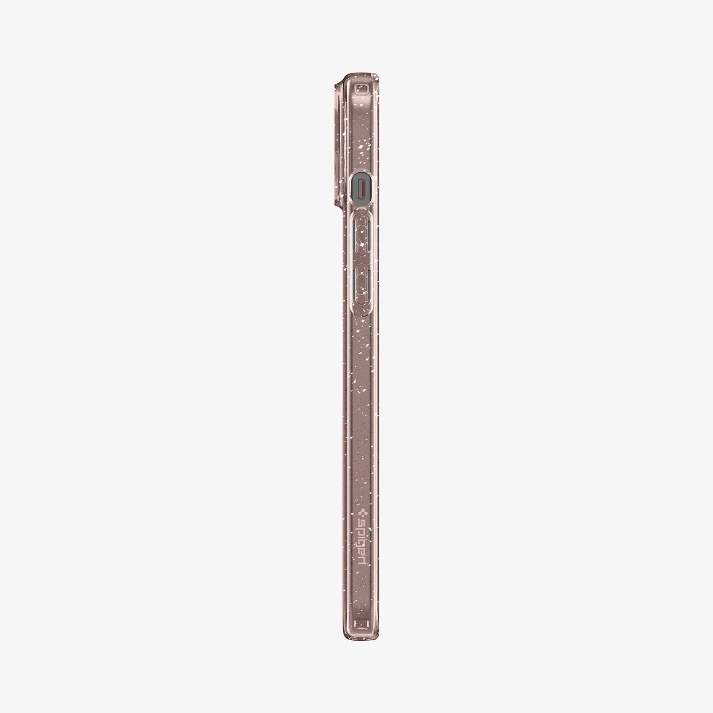 ACS06789 - iPhone 15 Case Liquid Crystal Glitter in rose quartz showing the side