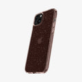 ACS06789 - iPhone 15 Case Liquid Crystal Glitter in rose quartz showing the back and side