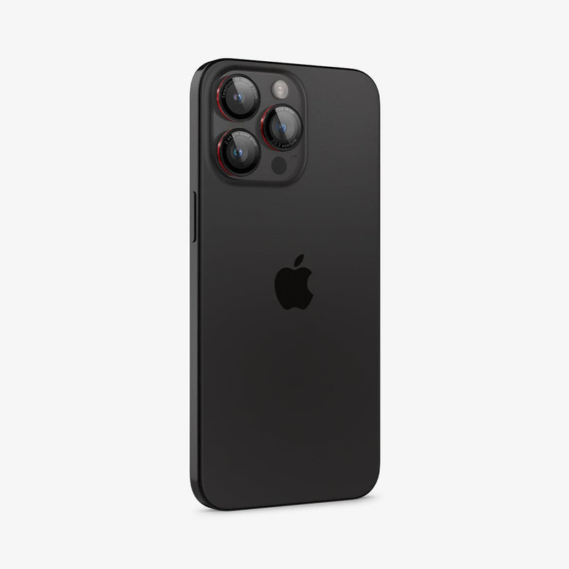 AGL05217 -  iPhone 16 Pro / 16 Pro Max Optik Pro Lens Protector L-series showing the back and partial side