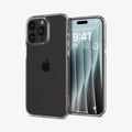 ACS06699 - iPhone 15 Pro Case Liquid Crystal in crystal clear showing the back and front