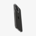 ACS06699 - iPhone 15 Pro Case Liquid Crystal in crystal clear showing the back, side and bottom